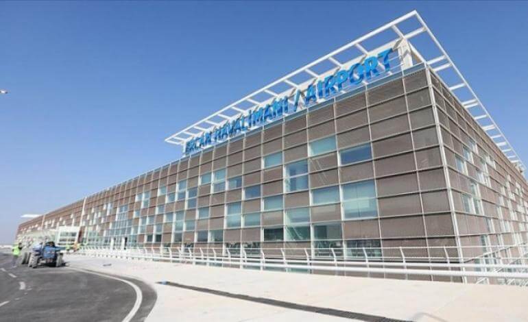 Показано здание терминала нового аэропорта ТРСК Кипр