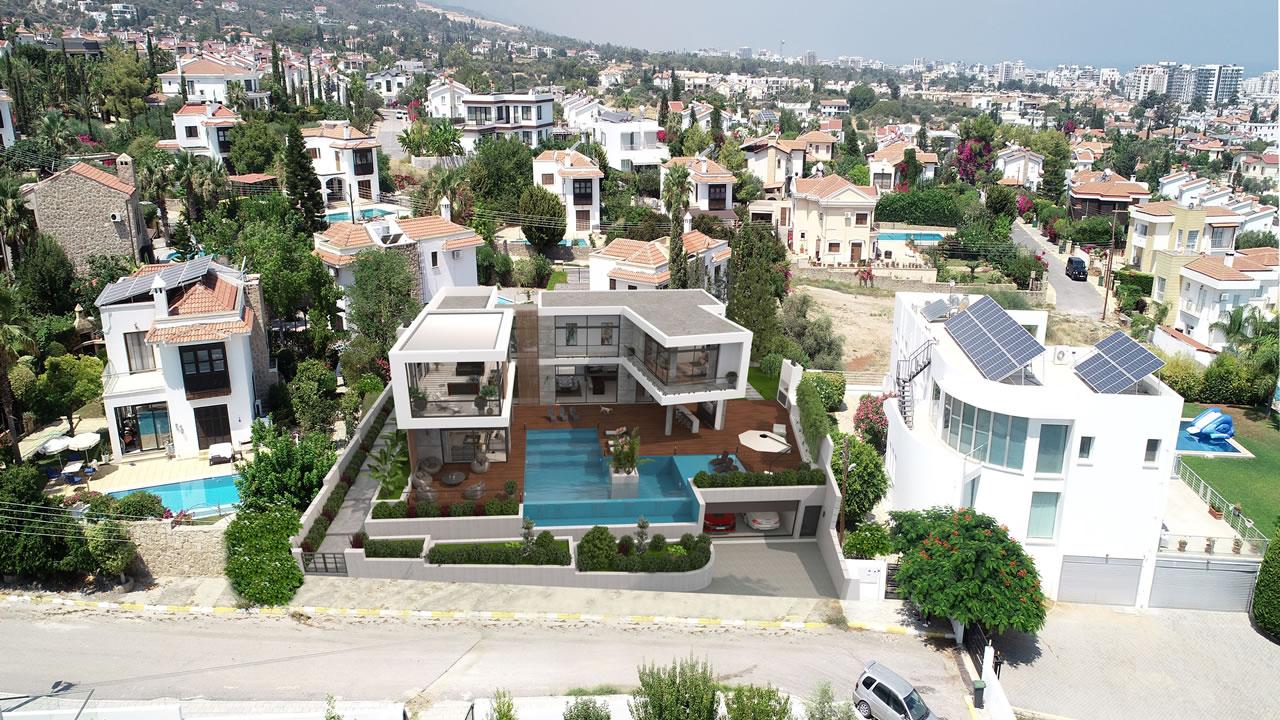 5 Rooms Ultra Luxury, Special Architecture Mountain and Sea View, Infinity Pool, Bellapais, Kyrenia