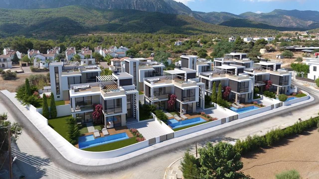 3 Bedroom Corner Villa with Roof Terrace, Private Pool, Edremit-Alsancak, Kyrenia
