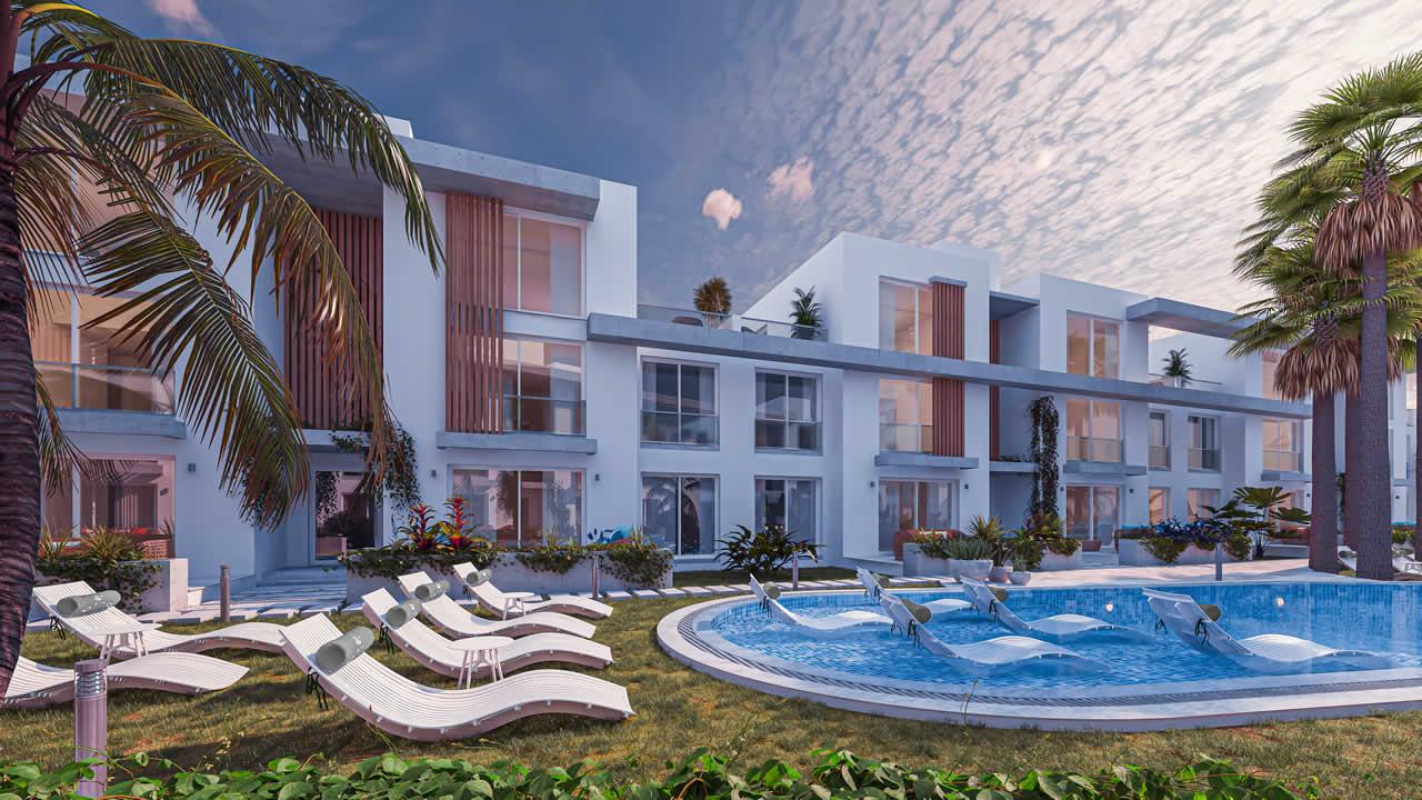 1 Bedroom Apartment with Pool View, Yenibogazici, Famagusta