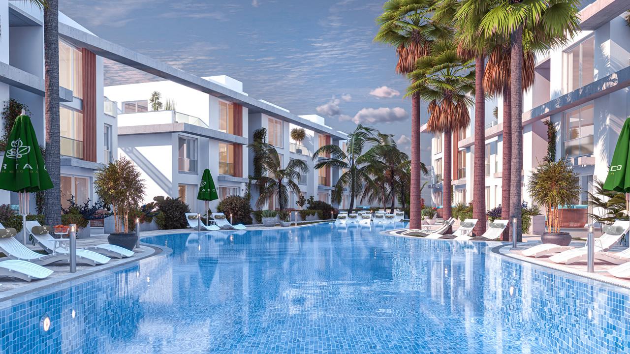 1 Bedroom Loft Apartment with Pool View, Yenibogazici, Famagusta