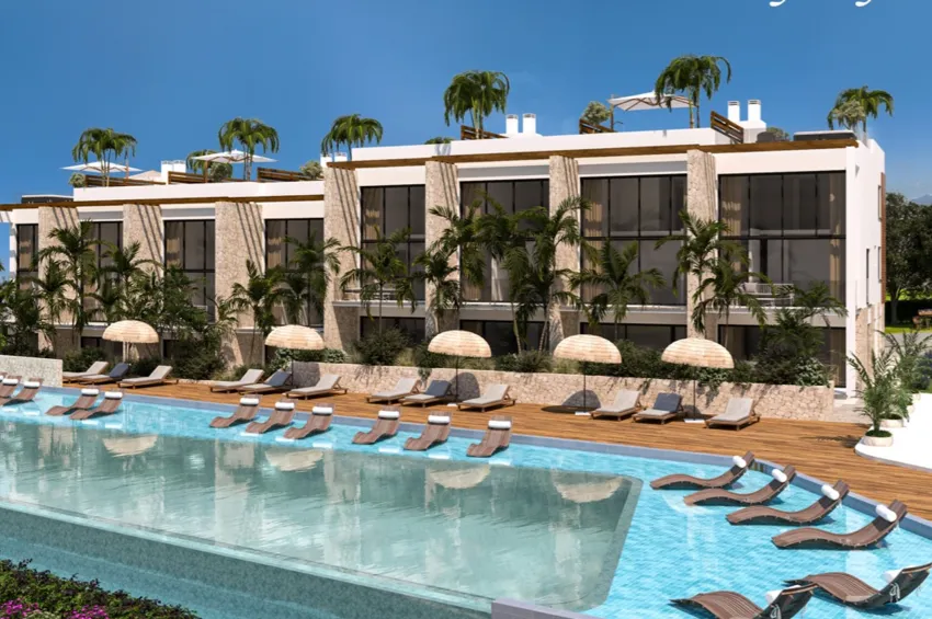 2 спальни Seaside Oasis Living: эксклюзивные апартаменты-лофт с захватывающим видом в Татлысу