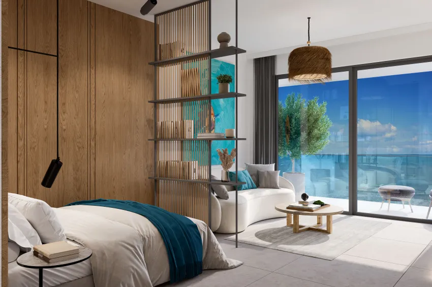 Студия в Лефке Газиверен – Первая Линия у Моря, Роскошные Удобства