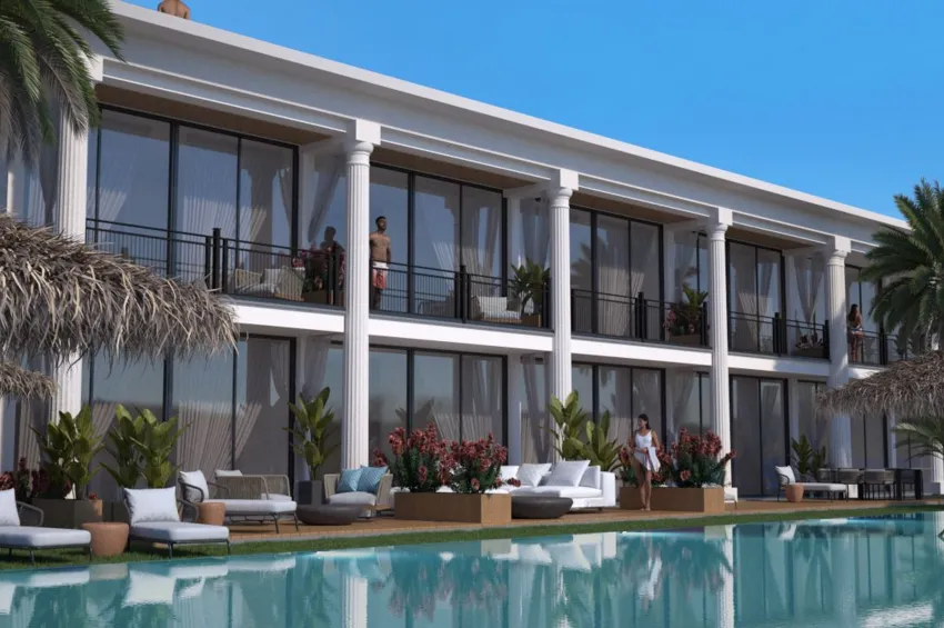 Contemporary 1 Bedroom Garden Apartment in Exclusive Beach Resort