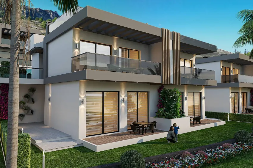 Ultra-Luxurious 3 Bedroom Twin Villas in Central Kyrenia – Featuring a Shared Pool and Rooftop Terrace