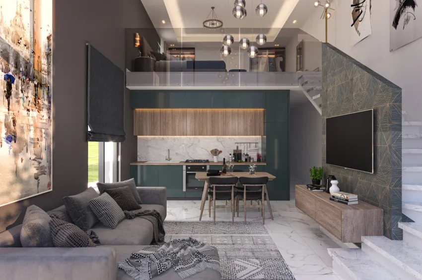 Esentepe'de muhteşem ortak olanaklara sahip lüks 2 yatak odalı Loft