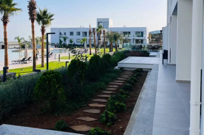 1-rumslägenhet till salu i Esentepe, Kyrenia | 200 m till stranden, sociala faciliteter i området