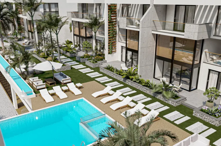 2 soverom Seaside Serenity: Et luksuriøst tilfluktssted med spa, bassenger og rolige hager