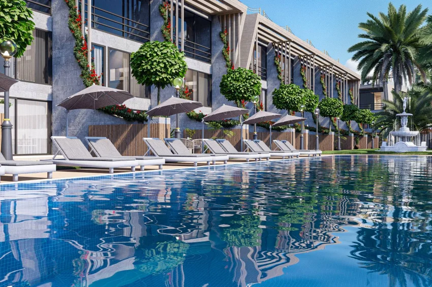 Seafront Studio Apartment with Terrace – Pool, Playground, Generator and High-Speed Internet