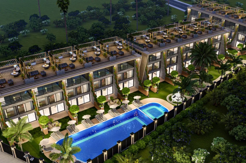 Seafront Studio Apartment with Terrace – Pool, Playground, Generator and High-Speed Internet
