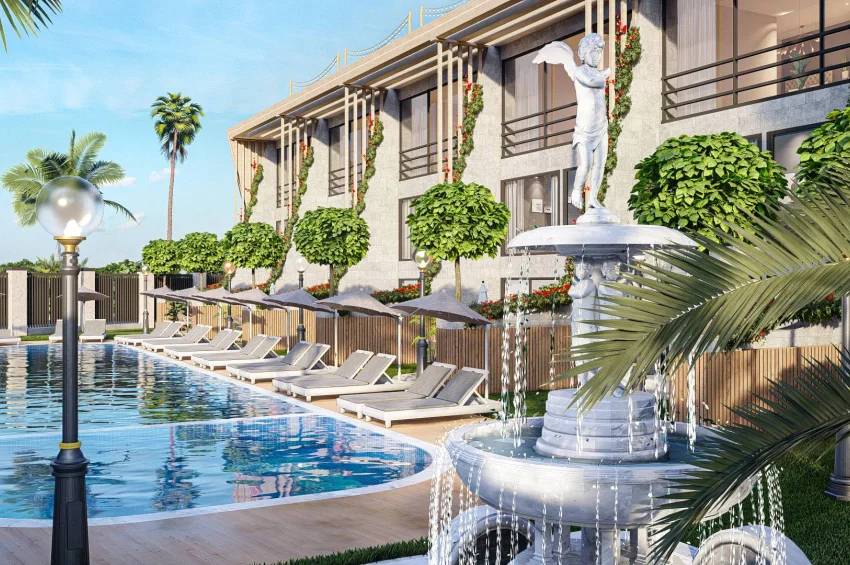 1 Bedroom Loft Apartment in Esentepe, Seafront, Swimming Pool, Playground, Generator, and High-Speed Internet