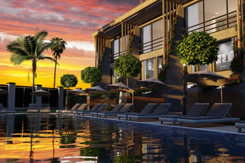 1 Bedroom Loft Apartment in Esentepe, Seafront, Swimming Pool, Playground, Generator, and High-Speed Internet