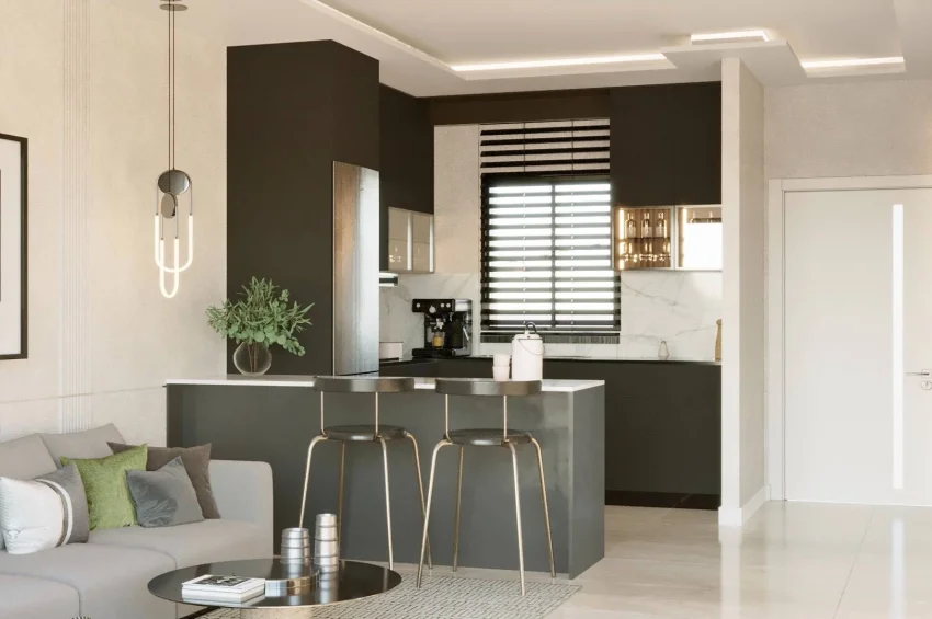 1 Bedroom Loft Apartment in Esentepe, Seafront, Swimming Pool, Playground, Generator, and High-Speed Internet