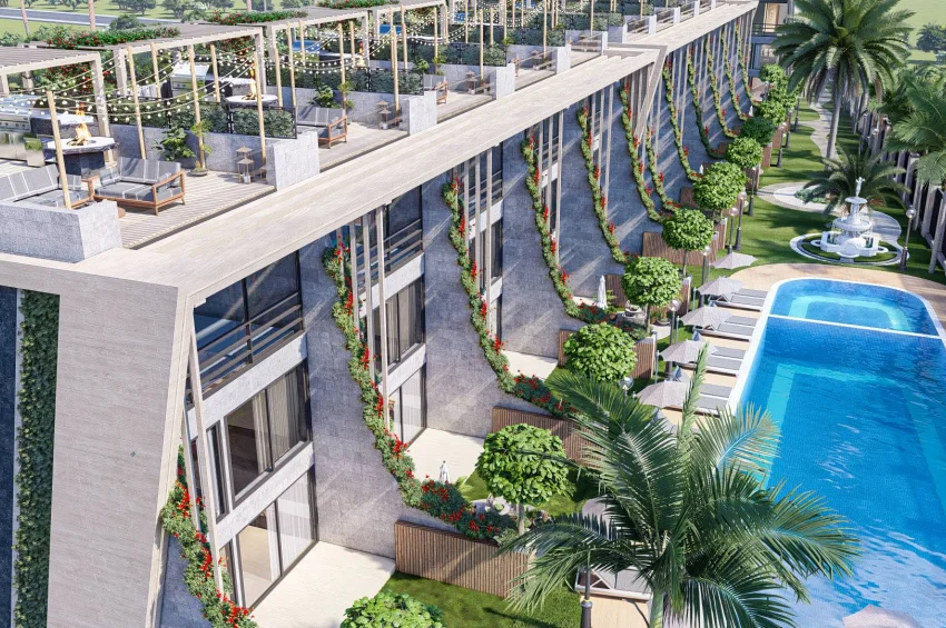 1 Bedroom Loft Apartment in Esentepe, Seafront, Swimming Pool, Playground, Generator, and High-Speed Internet