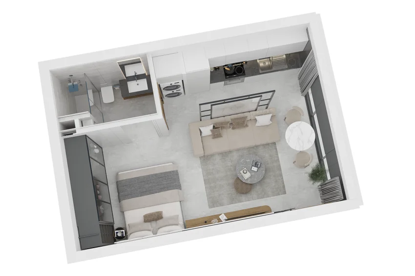 Apartament typu studio w prestiżowej inwestycji w Esentepe