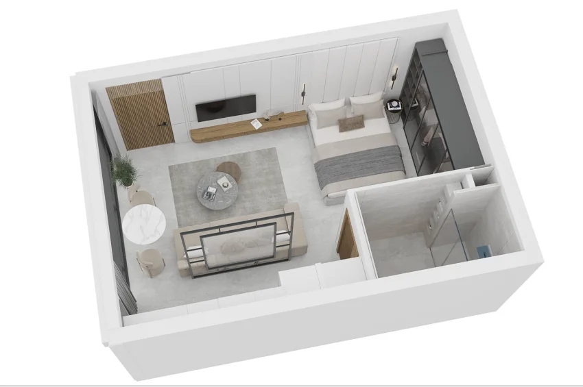 Apartament typu studio w prestiżowej inwestycji w Esentepe