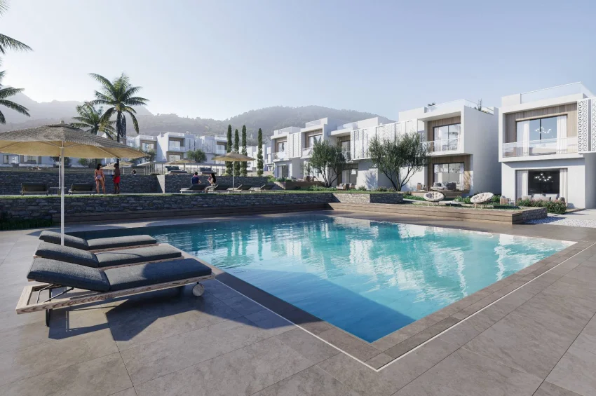 2 Schlafzimmer Wohnung in einer luxuriösen Wohnanlage mit Pool und sozialen Einrichtungen in Karşıyaka, Girne