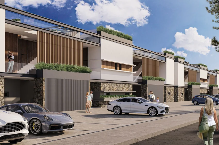 Studio Apartment with Terrace and Lagoon Pool View in a Tropical Concept Project