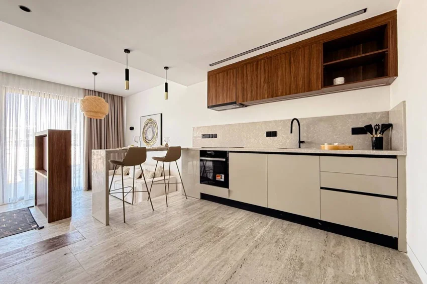 Studio Apartment with Terrace and Lagoon Pool View in a Tropical Concept Project
