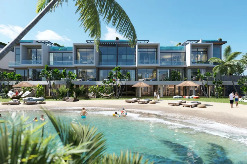 Studio Apartment with Terrace and Lagoon Pool View in a Tropical Concept Project
