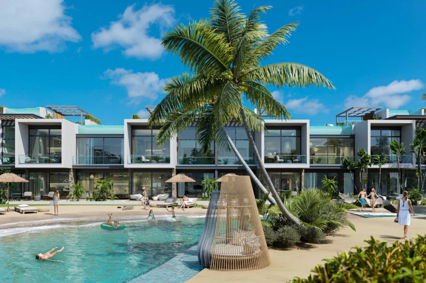 Studio Apartment with Terrace and Lagoon Pool View in a Tropical Concept Project