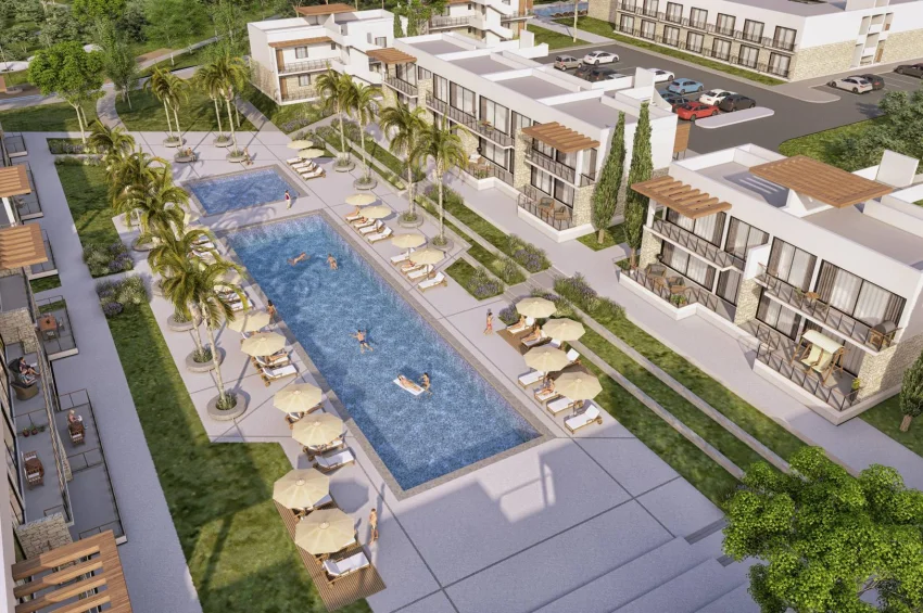 Pracht am Meer: Luxuriöse 1 Schlafzimmer Wohnung im ruhigen Refugium von Tatlısu