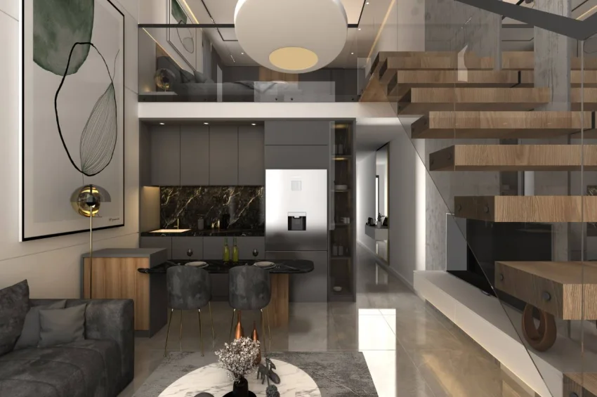 Loft-Penthouse mit 2 Schlafzimmern und Meer- & Naturblick, Yeni Boğaziçi