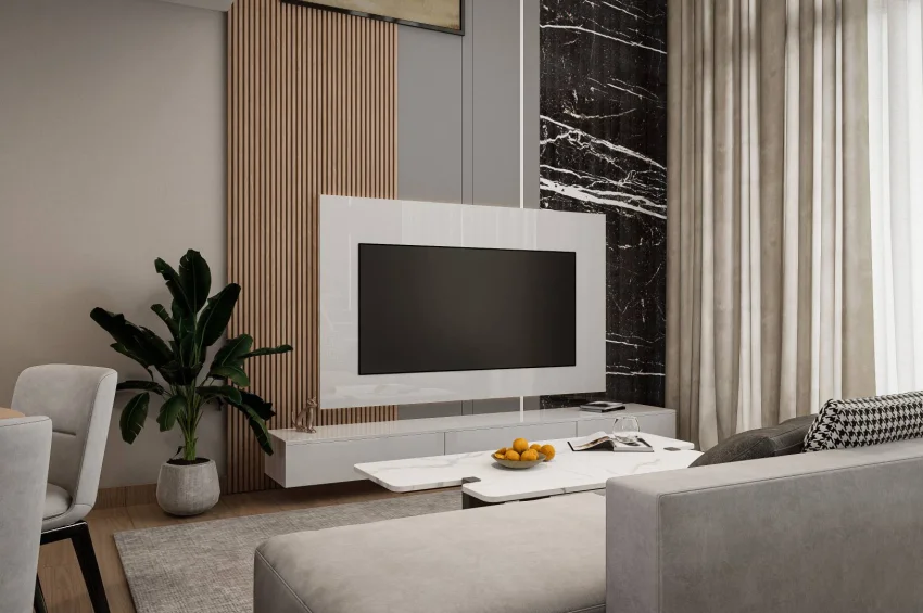Golf Sahasıyla Çevrelenmiş Geniş 1 Yatak Odalı Loft Daire