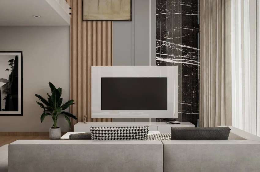Golf Sahasıyla Çevrelenmiş Geniş 1 Yatak Odalı Loft Daire