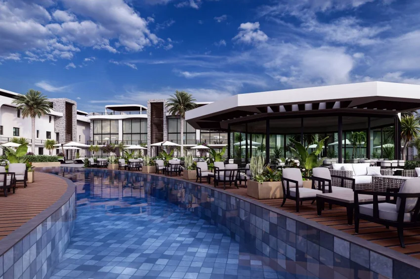Golf Sahasıyla Çevrelenmiş Geniş 1 Yatak Odalı Loft Daire