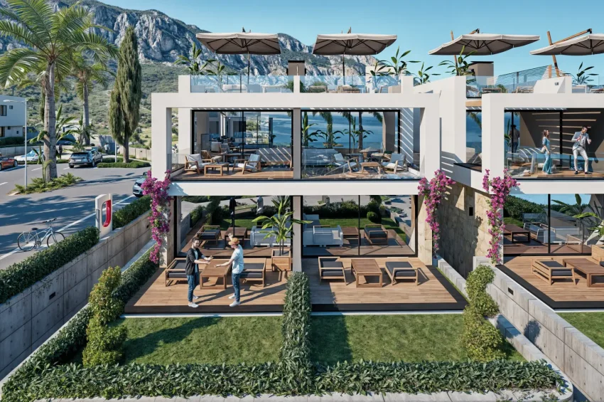 Malerisches Penthouse-Apartment mit 2 Schlafzimmer und Meerblick in Lapta