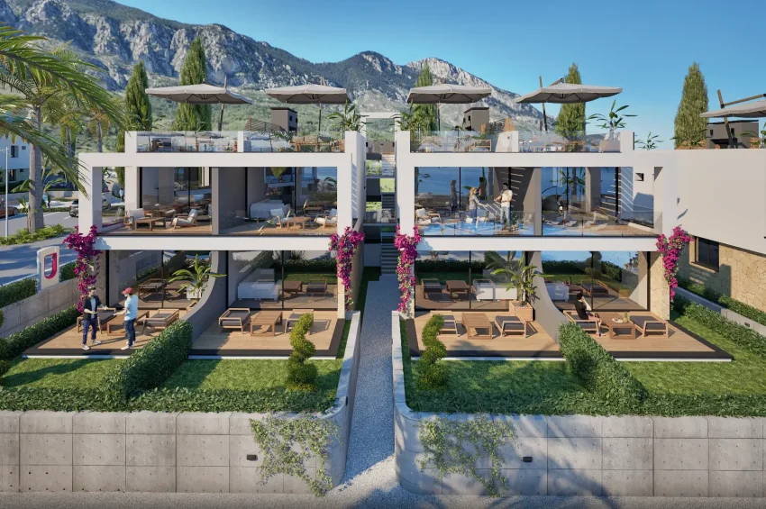 Malerisches Penthouse-Apartment mit 2 Schlafzimmer und Meerblick in Lapta