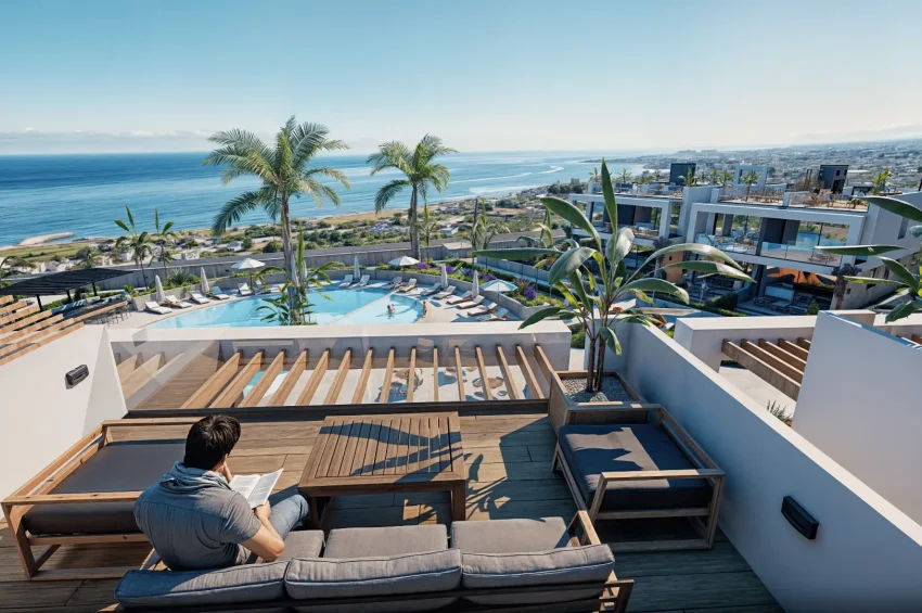 Malerisches Penthouse-Apartment mit 2 Schlafzimmer und Meerblick in Lapta