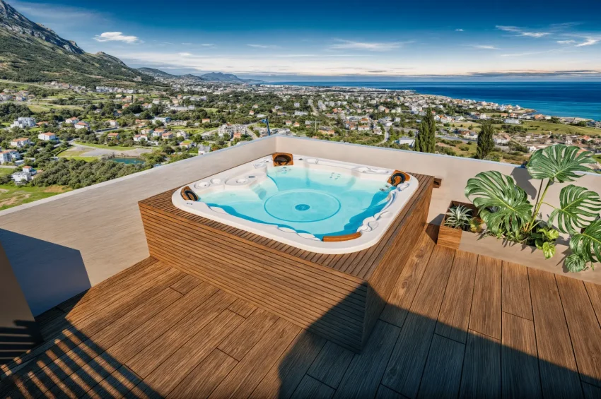 Malerisches Penthouse-Apartment mit 2 Schlafzimmer und Meerblick in Lapta