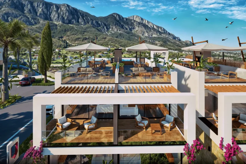 Malerisches Penthouse-Apartment mit 2 Schlafzimmer und Meerblick in Lapta