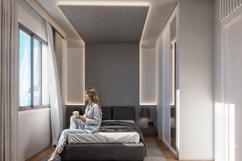 Malerisches Penthouse-Apartment mit 2 Schlafzimmer und Meerblick in Lapta