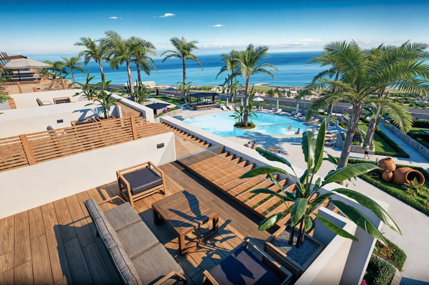 Malerisches Penthouse-Apartment mit 2 Schlafzimmer und Meerblick in Lapta