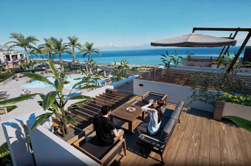 Malerisches Penthouse-Apartment mit 2 Schlafzimmer und Meerblick in Lapta