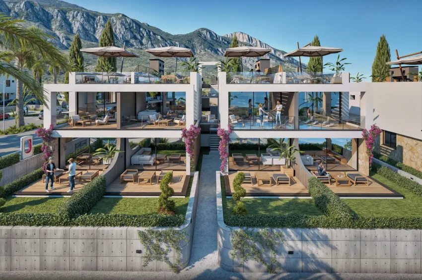 Malerisches Penthouse-Apartment mit 2 Schlafzimmer und Meerblick in Lapta