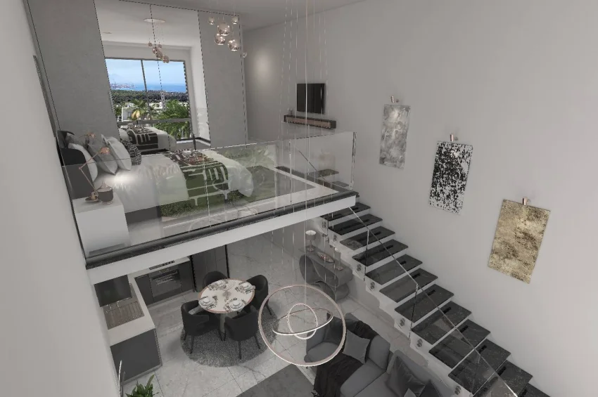 Loftleilighet for investering med 1 soverom i Esentepe, 2 minutter fra sjøen