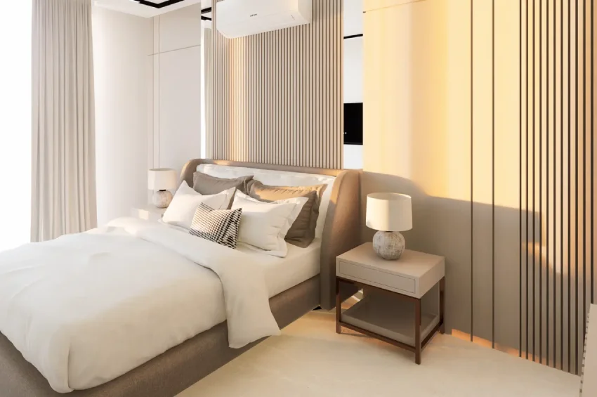 Loft-penthouse med 2 sovrum och havsutsikt i Esentepe