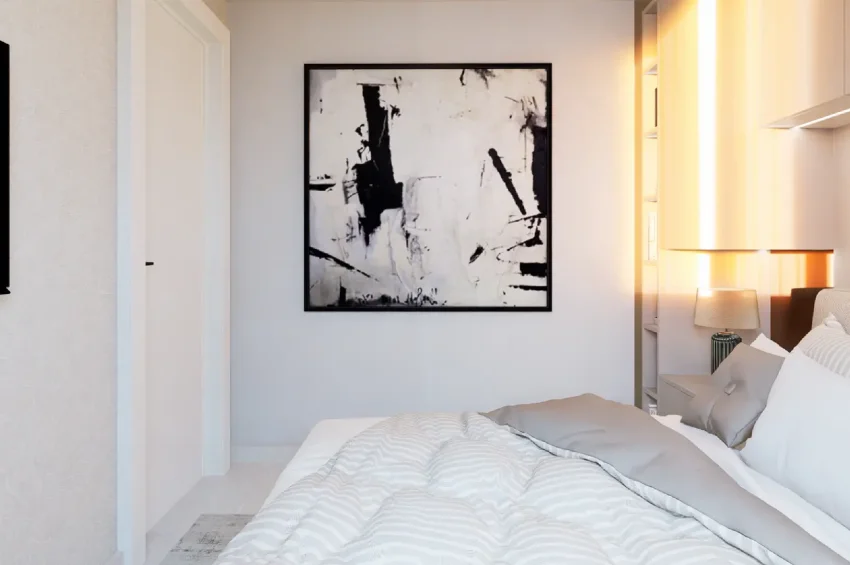 Loft-penthouse med 2 sovrum och havsutsikt i Esentepe