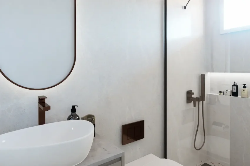 Loft-penthouse med 2 sovrum och havsutsikt i Esentepe