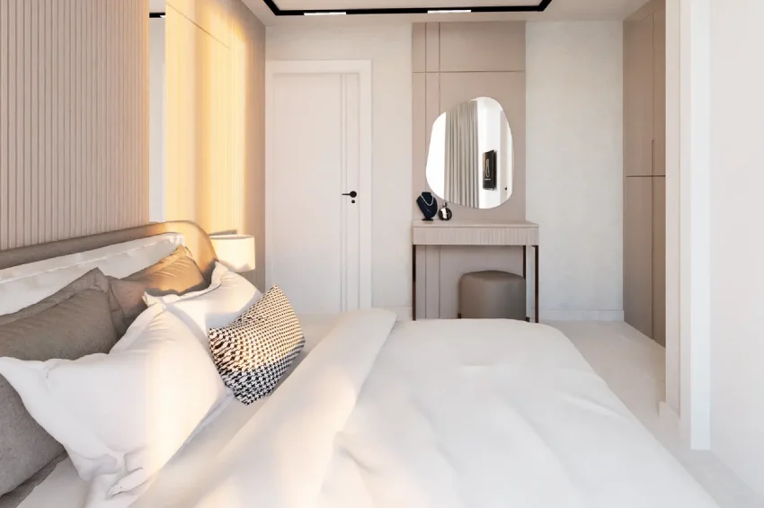 Loft-penthouse med 2 sovrum och havsutsikt i Esentepe