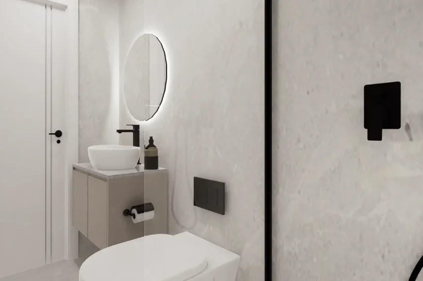 Loft-penthouse med 2 sovrum och havsutsikt i Esentepe