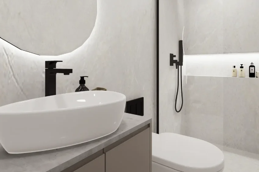 Loft-penthouse med 2 sovrum och havsutsikt i Esentepe