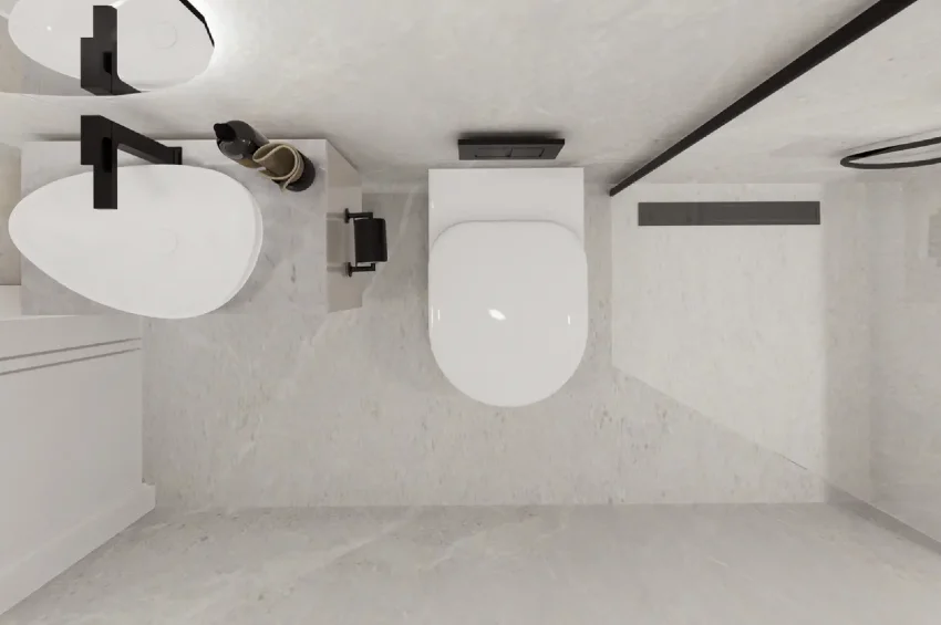 Loft-penthouse med 2 sovrum och havsutsikt i Esentepe