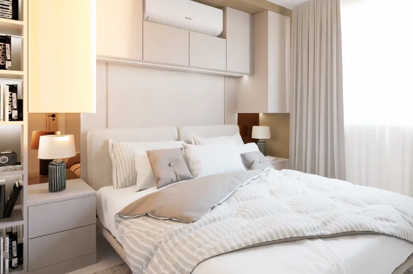 Loft-penthouse med 2 sovrum och havsutsikt i Esentepe