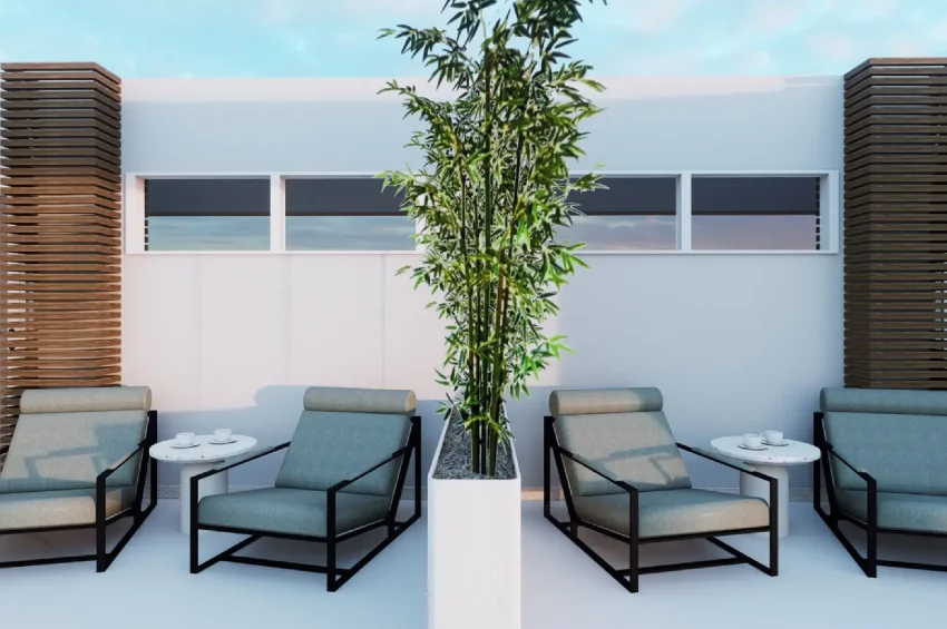 Loft-penthouse med 2 sovrum och havsutsikt i Esentepe