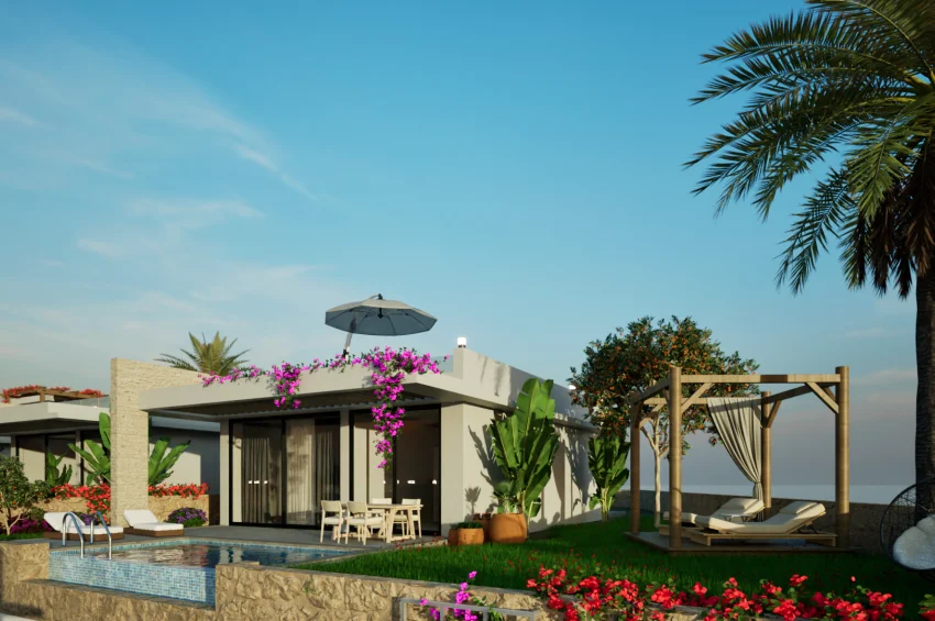 Bungalow med 2 sovrum Charming Coastal Retreat i Esentepe